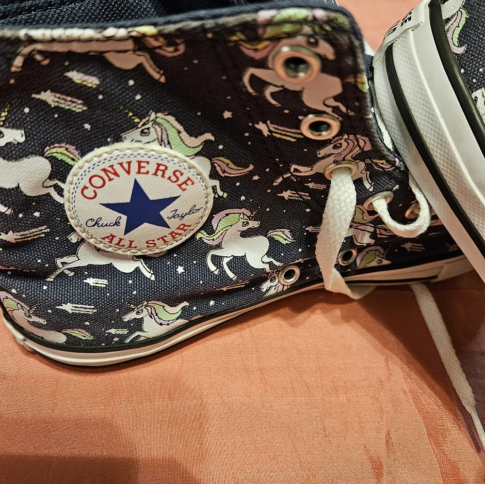 Converse - Hi Top Unicorn Navy White Pink Sneakers US size 5.